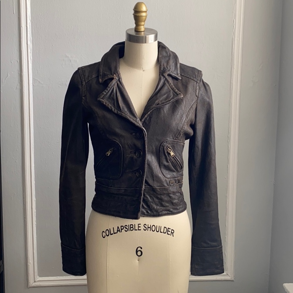 NWOT Miss Sixty Genuine Leather Jacket - Picture 3 of 14